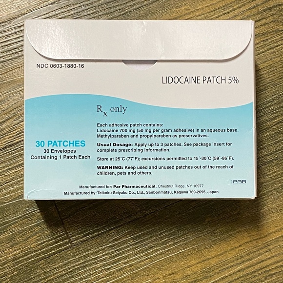 lidocaine Other Box Lidoderm 5 Lidocaine Large Area 6 X 45 Pain